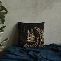New Caledonia Polynesian Basic Pillow - Gold Tribal Wave - Polynesian Pride