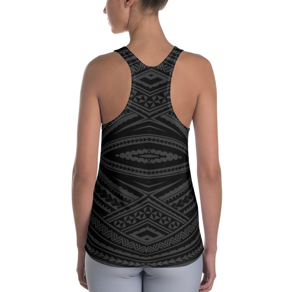 Polynesian Tatau Gray Hawaii Women's Racerback Tank Top - Polynesian Pride