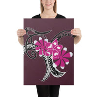 Plumeria Polynesia Pink Canvas 18x24 Canvas Pink - Polynesian Pride