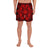 Polynesian Plumeria Mix Red Black Men's Athletic Long Shorts Art - Polynesian Pride