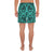 Polynesian Kakau Turtle Turquoise Men's Athletic Long Shorts - Polynesian Pride