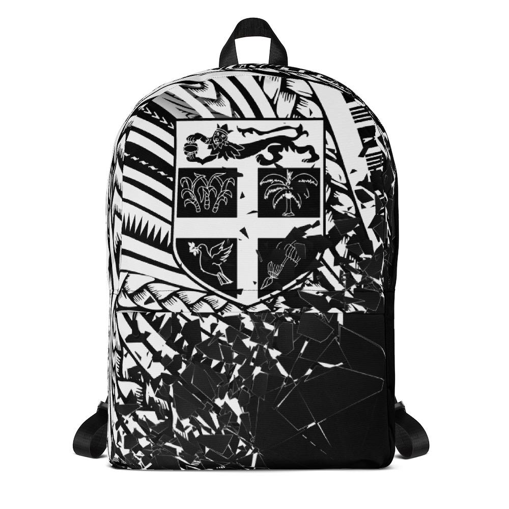 Fiji Polynesian Backpack - Broken Mirror WHITE - Polynesian Pride