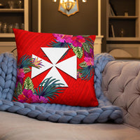 Wallis And Futuna Polynesian Pillow - Hibiscus Surround - Polynesian Pride