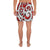 Polynesian Maori Ethnic Ornament Red Men's Athletic Long Shorts - Polynesian Pride