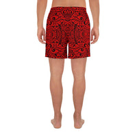 Polynesian Culture Red Men's Athletic Long Shorts - Polynesian Pride