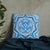 Kosrae State Pillow - Mandala Star Patterns 22×22 Blue Pillow - Polynesian Pride