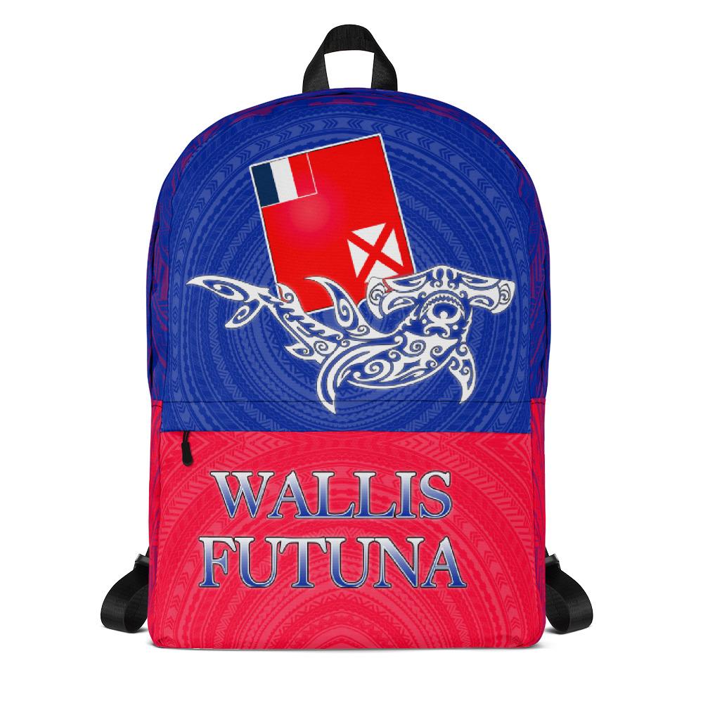 Wallis And Futuna Backpack - Shark With Coat Of Arms Unisex - Polynesian Pride