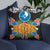 Yap State Pillow - Coat Of Arms With Tropical Flowers - Polynesian Pride