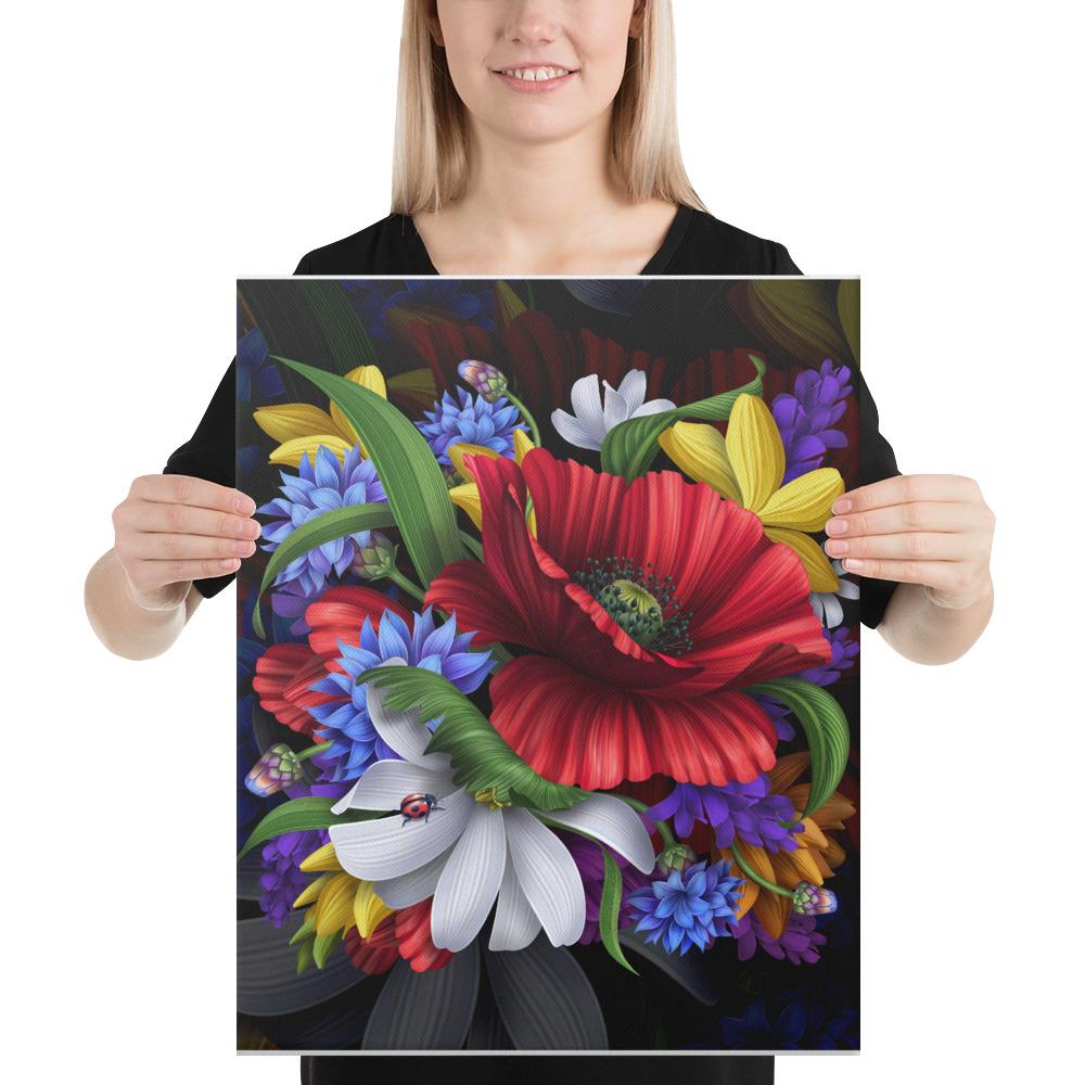 Hibiscus Flower Beautiful Canvas 16x20 Canvas White - Polynesian Pride