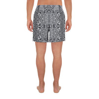 Polynesian Lauhala Mix White Men's Athletic Long Shorts - Polynesian Pride