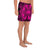 Polynesian Plumeria Mix Pink Black Men's Athletic Long Shorts - Polynesian Pride