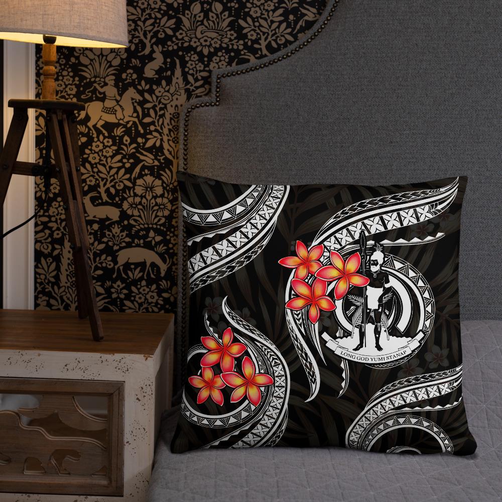 Vanuatu Polynesian Pillow - White Plumeria - Polynesian Pride