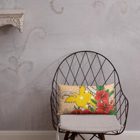 Papua New Guinea Polynesian Pillow - Hibiscus Coat of Arm - Polynesian Pride