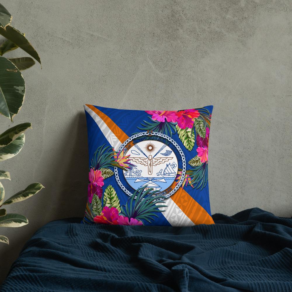 Marshall Islands Polynesian Pillow - Hibiscus Surround - Polynesian Pride