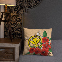 Polynesian Hawaii Pillow - Hibiscus Coat of Arm - Polynesian Pride
