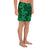 Polynesian Turtle Palm And Sea Pebbles Green Men's Athletic Long Shorts - Polynesian Pride