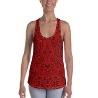 Polynesian Culture Red Hawaii Women's Racerback Tank Top Art - Polynesian Pride