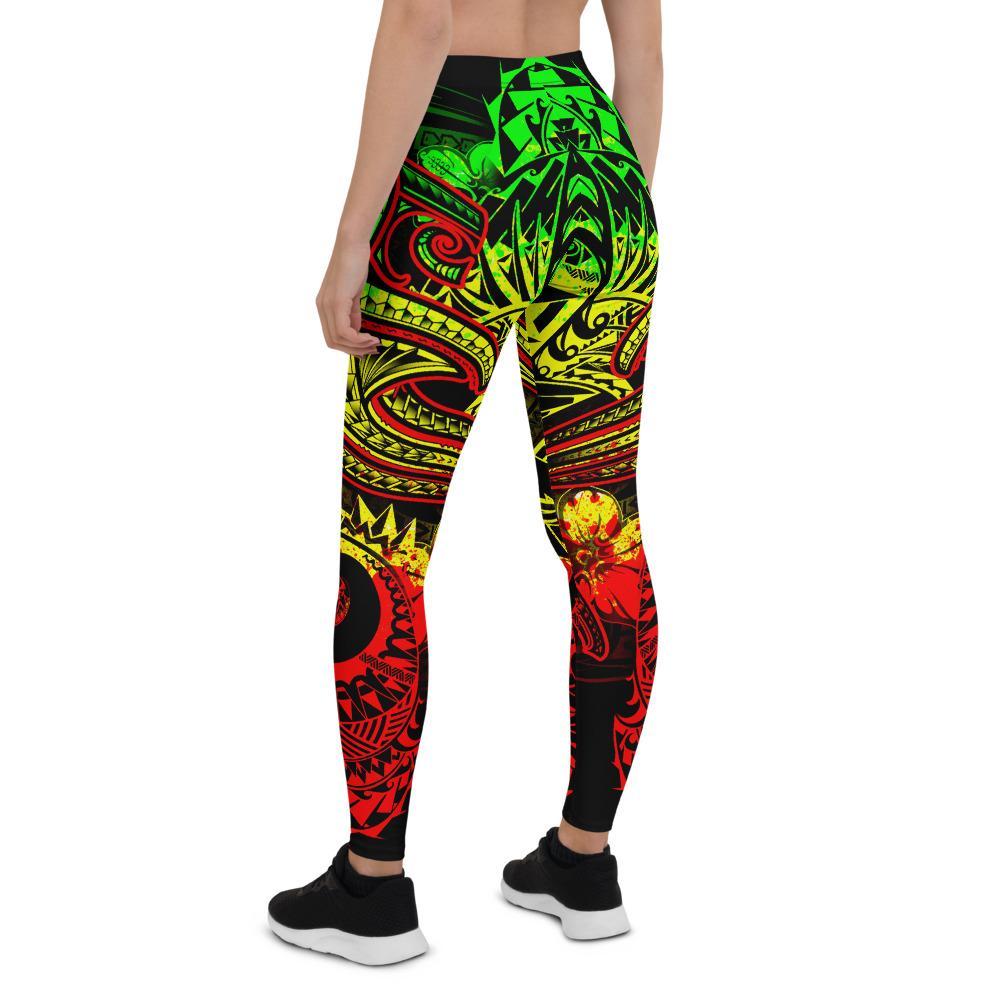 Polynesian Legging - Reggae Shark Polynesian Tattoo - Polynesian Pride