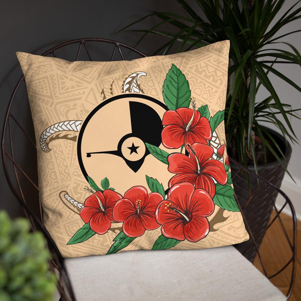 Yap Micronesian Pillow - Hibiscus Coat of Arm - Polynesian Pride