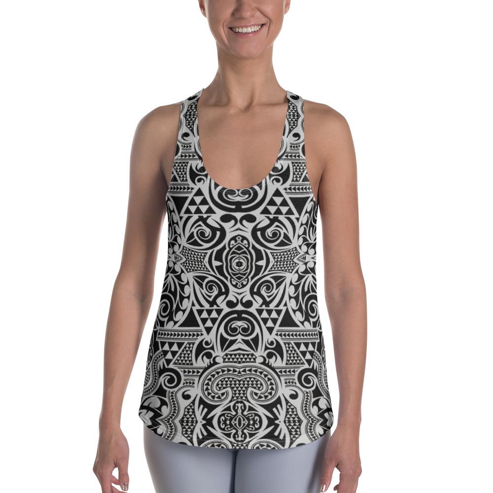 Polynesian Kakau Turtle Hawaii Women's Racerback Tank Top Art - Polynesian Pride