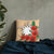 Nauru Polynesian Pillow - Hibiscus Coat of Arm Pillow 18 x 18 Beige - Polynesian Pride