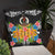 Vanuatu Pillow - Coat Of Arms With Tropical Flowers - Polynesian Pride