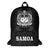 Samoa Polynesian Backpack - White Tribal Pattern Black - Polynesian Pride