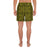 Polynesian Lauhala Mix Yellow Men's Athletic Long Shorts - Polynesian Pride