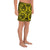 Polynesian Kakau Turtle Yellow Men's Athletic Long Shorts - Polynesian Pride