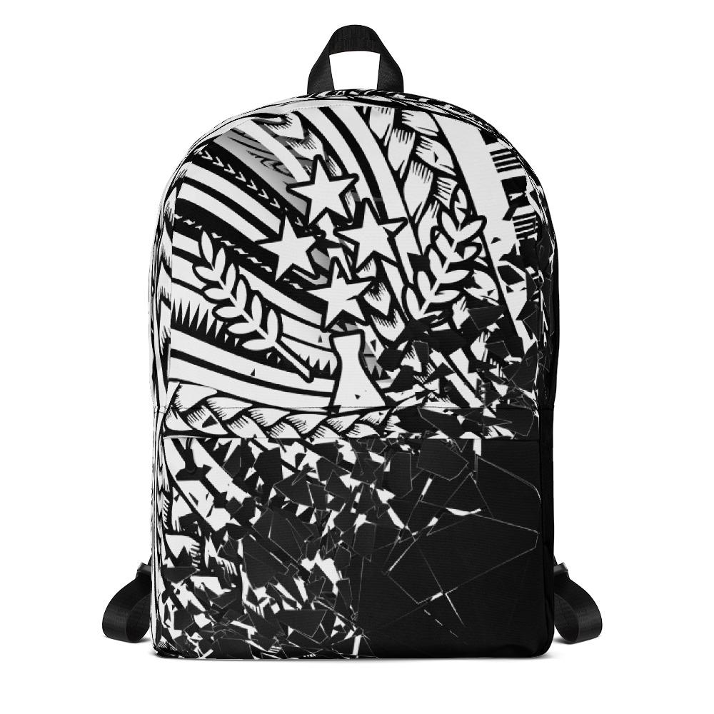 Kosrae Micronesian Backpack - Broken Mirror WHITE - Polynesian Pride