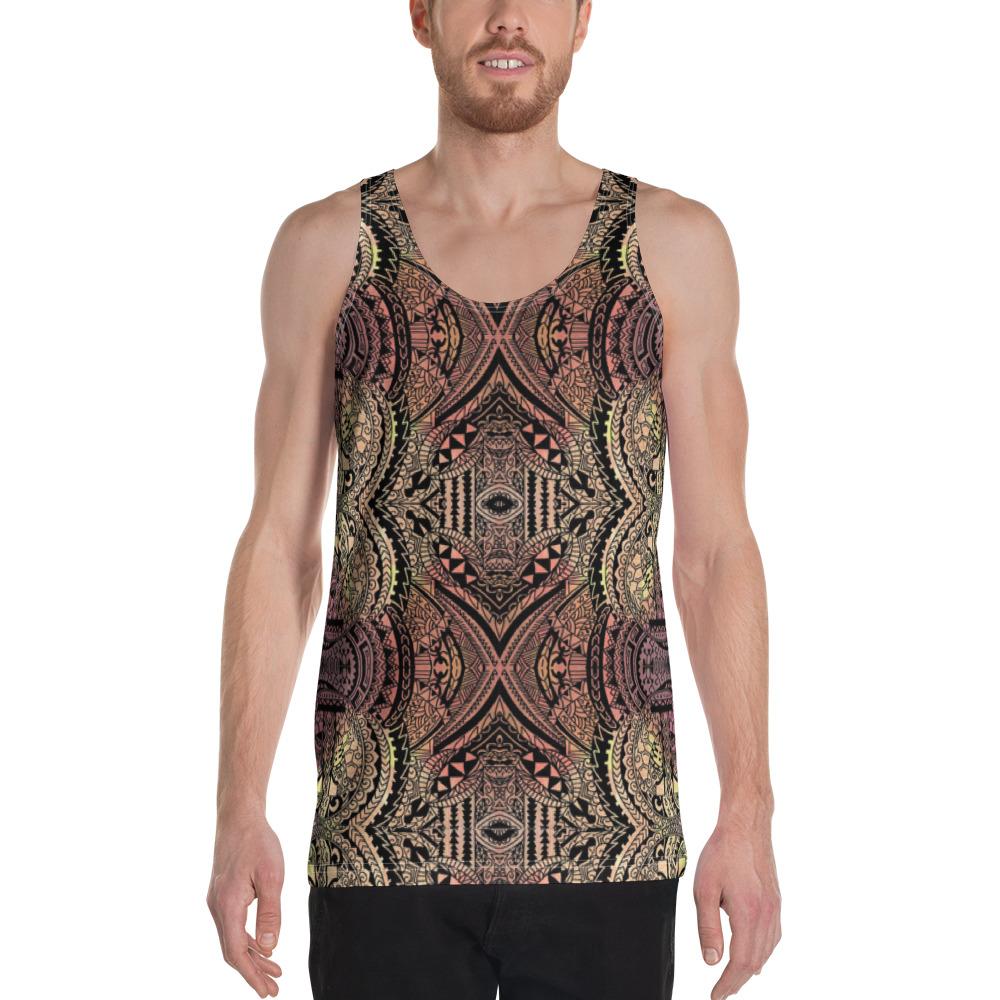 Polynesian Symmetry Brown - Hawaii Men's Tank Top Brown - Polynesian Pride