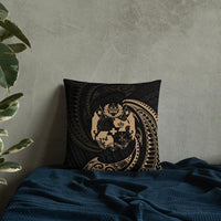 Tonga Polynesian Basic Pillow - Gold Tribal Wave - Polynesian Pride