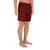 Polynesian Hawaiian Style Tribal Tattoo Red Men's Athletic Long Shorts - Polynesian Pride