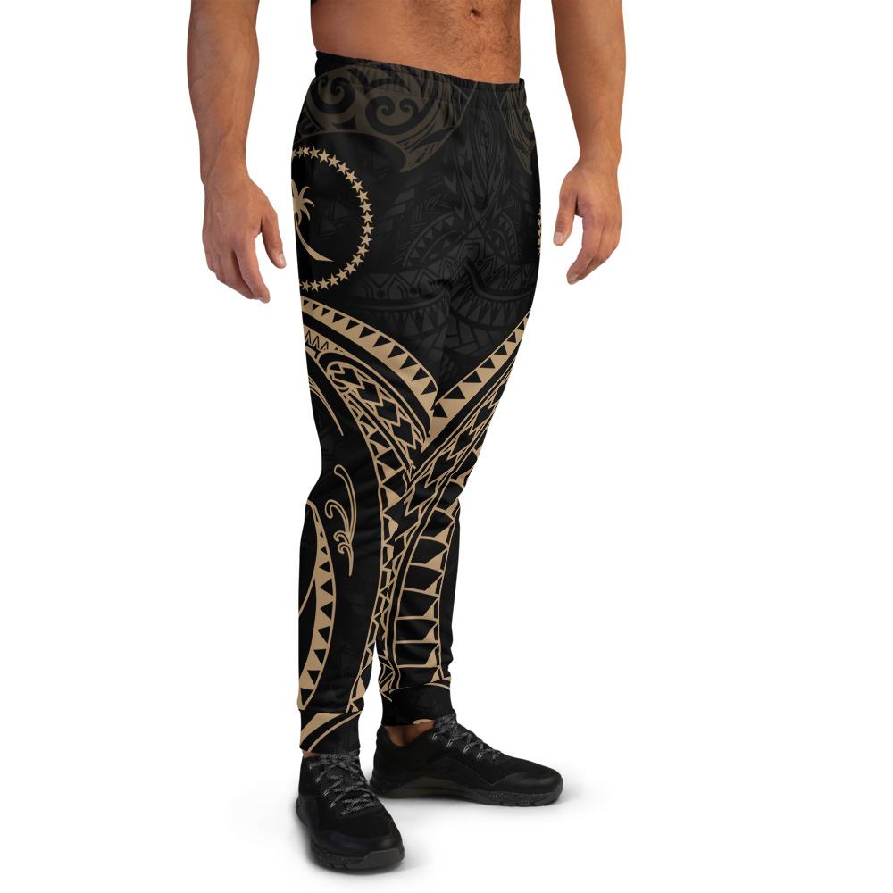 Chuuk Micronesia Sweatpant - Gold Tribal Wave - Polynesian Pride