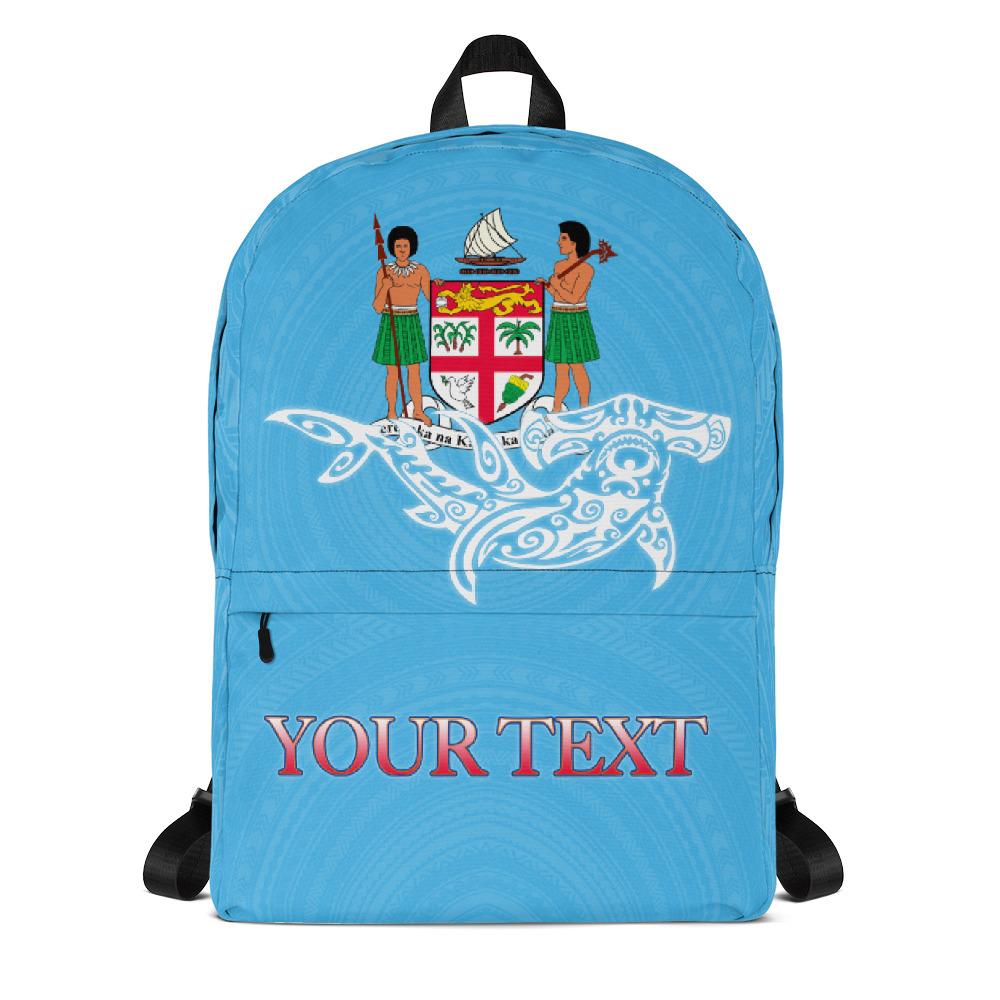 Fiji Backpack - Custom Shark With Coat Of Arms Art - Polynesian Pride