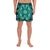 Polynesian Plumeria Mix Turquoise Black Men's Athletic Long Shorts Art - Polynesian Pride