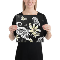 Plumeria Butterfly Canvas 12x12 Canvas White - Polynesian Pride