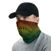 Hawaiian Bandana Polynesian Spearhead Pattern Neck Gaiter - AH - Rainbow - Polynesian Pride
