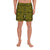 Polynesian Lauhala Mix Yellow Men's Athletic Long Shorts Art - Polynesian Pride