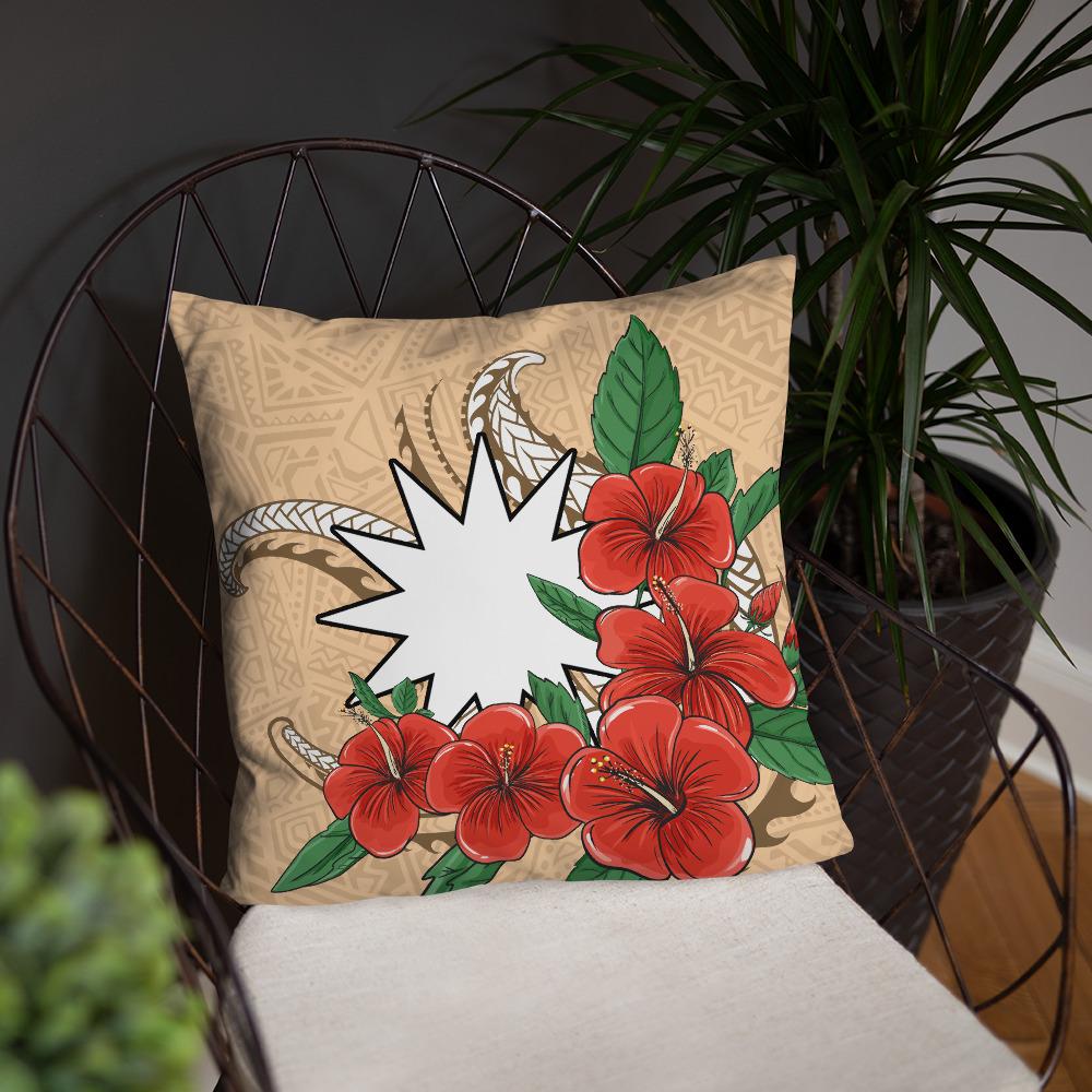 Nauru Polynesian Pillow - Hibiscus Coat of Arm - Polynesian Pride