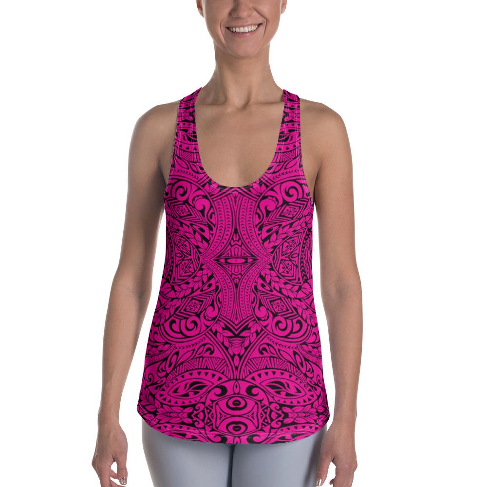 Polynesian Culture Pink Hawaii Women's Racerback Tank Top Art - Polynesian Pride