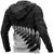 Aotearoa Zip up Hoodie Silver Fern Maori Pattern - Polynesian Pride