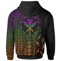 Hawaii Custom Zip up Hoodie Kanaka Maoli Rocket Style - Polynesian Pride