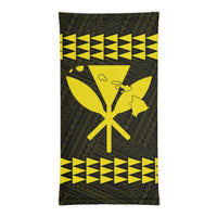 Hawaii Bandana Kakau Polynesian Kanaka Map Neck Gaiter - Yellow - Polynesian Pride