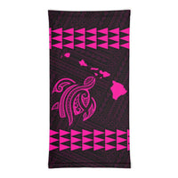 Hawaii Bandana Kakau Polynesian Turtle Map Neck Gaiter - Pink - Polynesian Pride