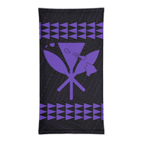 Hawaii Bandana Kakau Polynesian Kanaka Map Neck Gaiter - Purple - Polynesian Pride