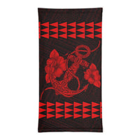 Hawaii Bandana Kakau Polynesian Anchor Neck Gaiter - Red - Polynesian Pride