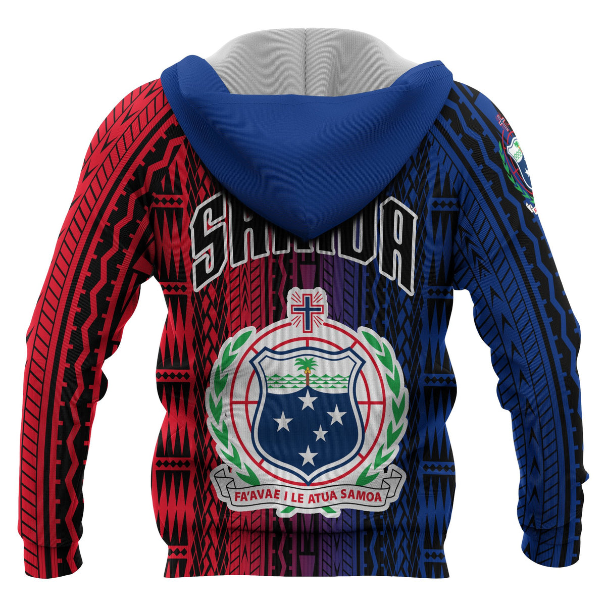 Samoa Hoodie Gradient Style - Polynesian Pride