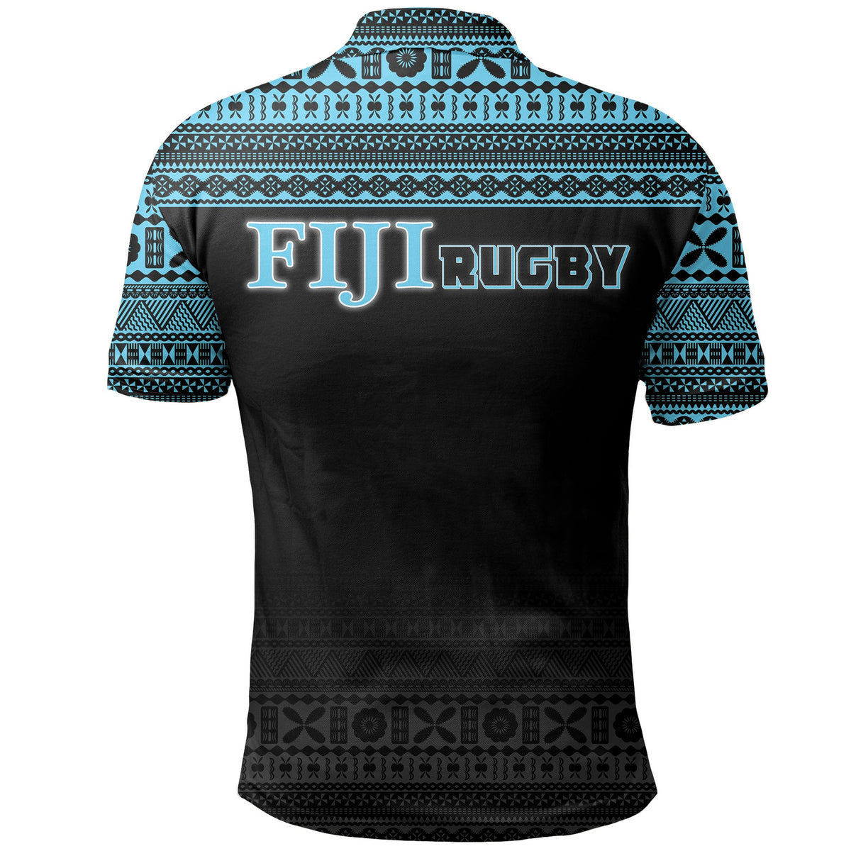 Fiji Polo Shirt Rugby Fijian Tapa Pattern - Polynesian Pride