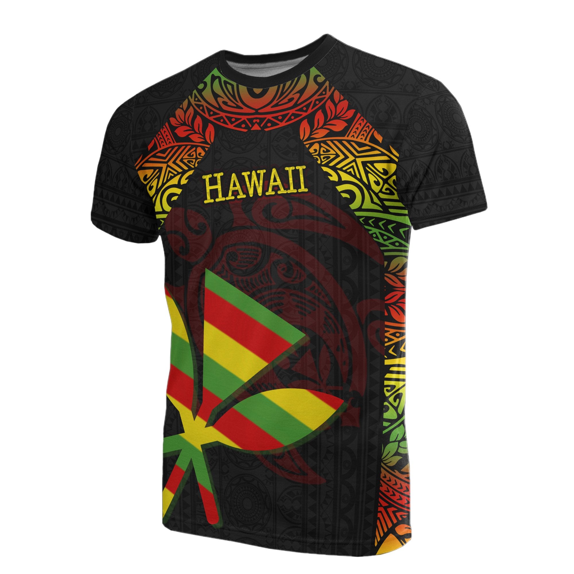 Hawaii T Shirt Kanaka Maoli Polynesian Turtle Erudite Eye Unisex Reggae - Polynesian Pride